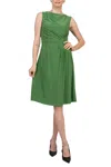 London Times T7494m Short A Line Cocktail Dress In Green