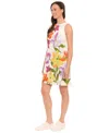 London Times Women's Floral-print Sleeveless Shift Dress In Red