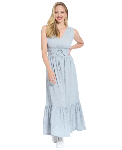 London Times Women's Sleeveless Maxi Dress In Blue