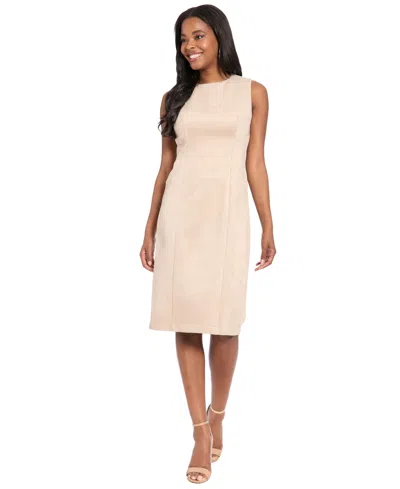 LONDON TIMES WOMEN'S SLEEVELESS SHEATH DRESS