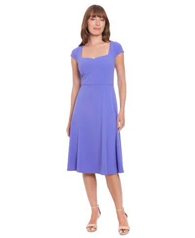 London Times Women's Sweetheart-neck Cap-sleeve Dress In Very Peri