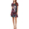 London Times Womens Sequined Mesh Cocktail And Party Dress In Multi
