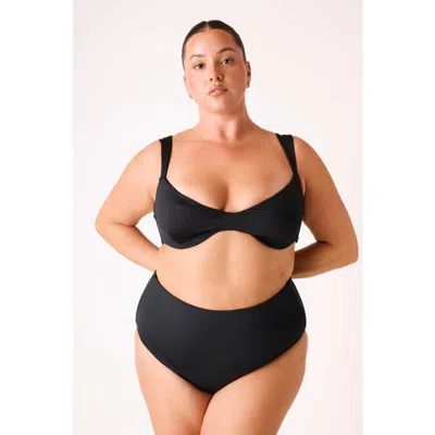 Londre Bodywear The High-waisted Scrunch Bottoms In Black