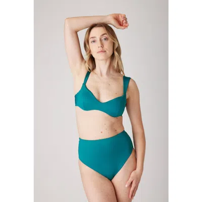 Londre Bodywear The High-waisted Scrunch Bottoms In Blue