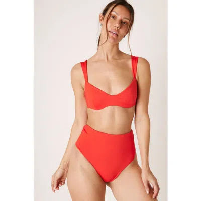 Londre Bodywear The High-waisted Scrunch Bottoms In Orange