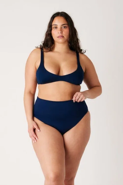 Londre Bodywear The Plunge Scoop Top In Blue