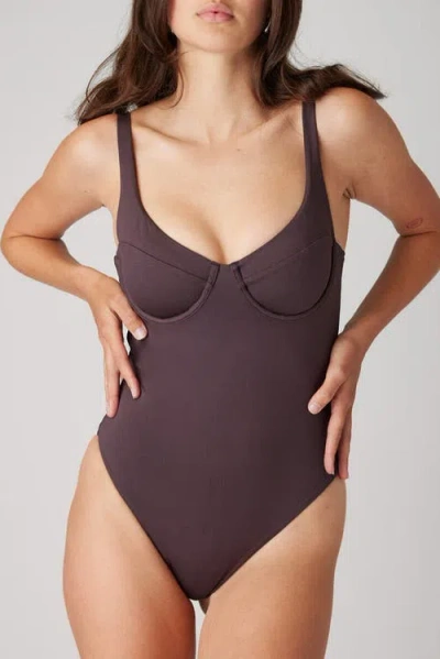 Londre Bodywear The Riviera Underwire One Piece In Brown