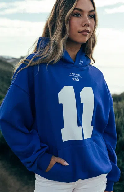 Lonely Ghost Women's 11 11 Oversized Hoodie In Blue