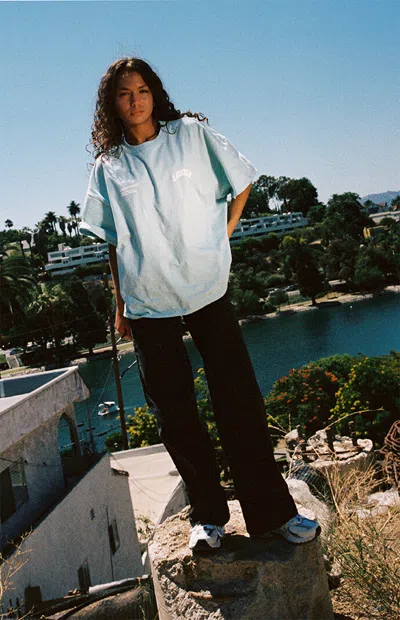 Lonely Ghost Women's Commune Oversized T-shirt In Light Blue