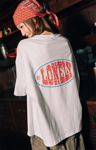 Lonely Ghost Women's Rodeo Boxy T-shirt In White