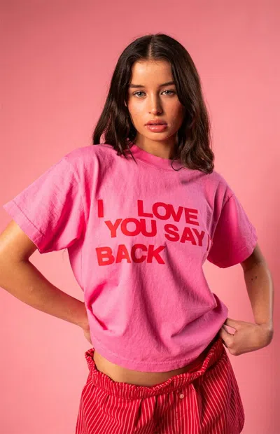 Lonely Ghost Women's Ways To Say I Love You T-shirt In Pink