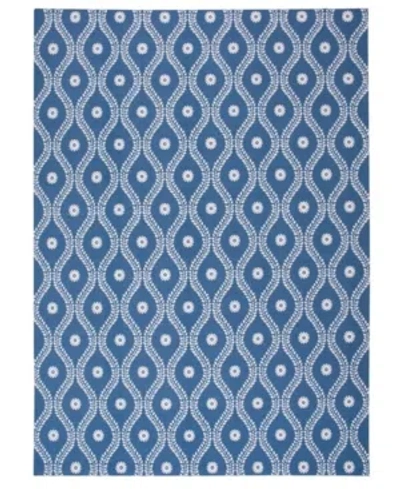 Long Street Looms Backyard Bac085 Navy 7'9" X 10'10" Outdoor Area Rug