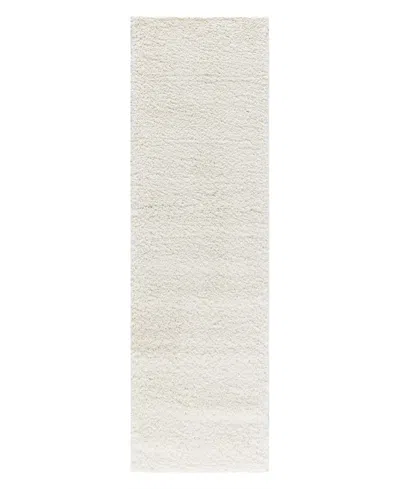 Long Street Looms Cali Shag Cal01 2'2" X 7'6" Runner Rug In White