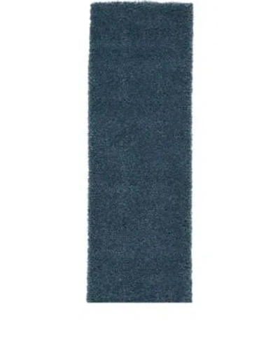 Long Street Looms Cali Shag Cal01 Area Rug Collection In Blue
