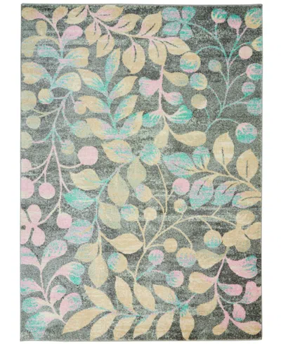 Long Street Looms Peace Pea03 Gray 5'3" X 7'3" Area Rug