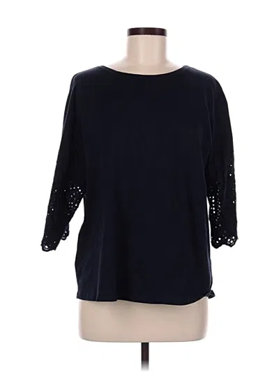 Pre-owned Long Tall Sally 3/4 Sleeve Top Blue Boatneck Tops