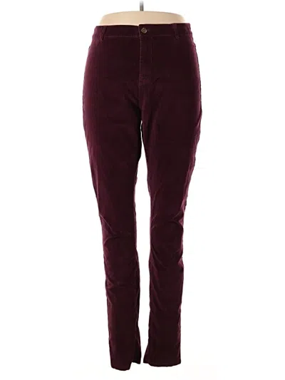 Pre-owned Long Tall Sally Casual Pants In Burgundy