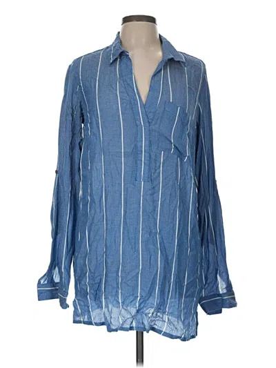 Pre-owned Long Tall Sally Long Sleeve Blouse In Blue