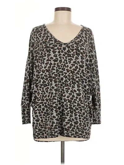 Pre-owned Long Tall Sally Long Sleeve Blouse In Brown
