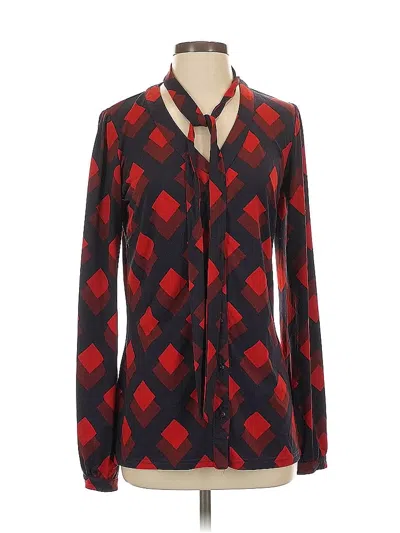 Pre-owned Long Tall Sally Long Sleeve Blouse In Red