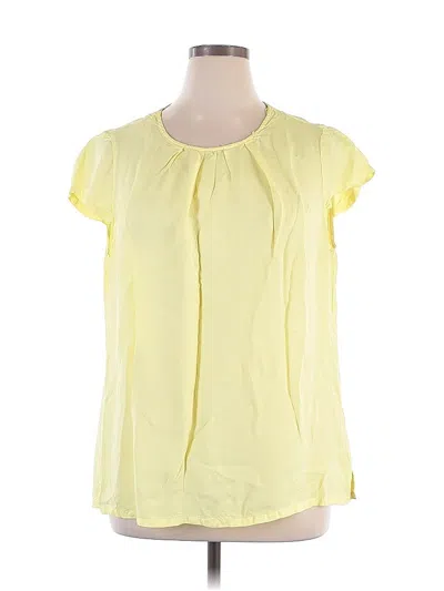 Pre-owned Long Tall Sally Short Sleeve Blouse In Yellow