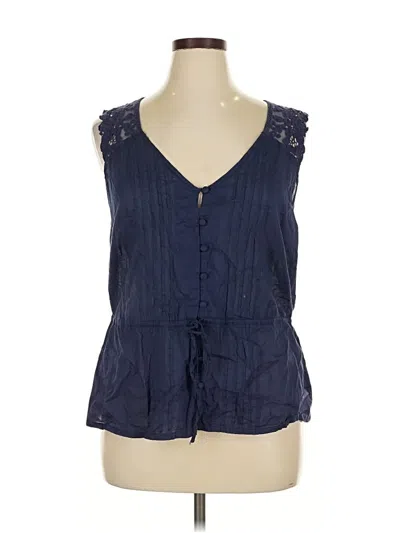 Pre-owned Long Tall Sally Sleeveless Blouse In Blue
