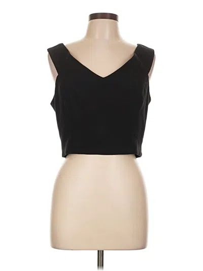 Pre-owned Long Tall Sally Sleeveless Top Black Sweetheart Neckline Tops