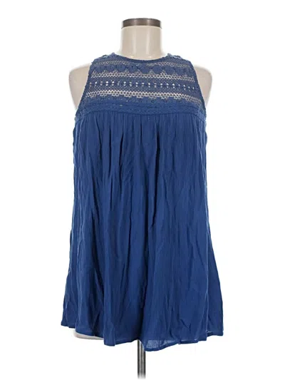 Pre-owned Long Tall Sally Tank Top Blue Halter Neckline Tops