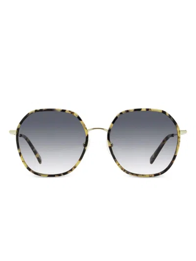 Longchamp 163 Round-frame Sunglasses In Neutral