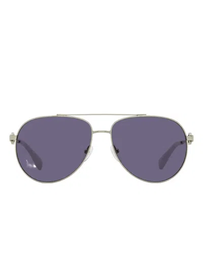 Longchamp 178 Horsebit Pilot-frame Sunglasses In Silver