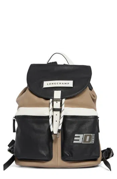 Longchamp 3d Colorblock Backpack In Brown