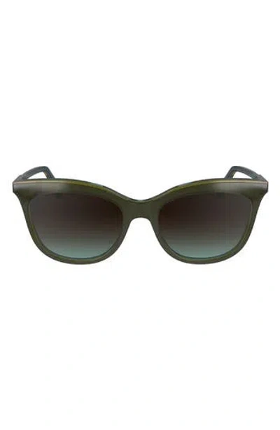 Longchamp 53mm Gradient Cat Eye Sunglasses In Green