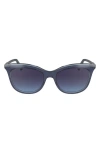 Longchamp 53mm Gradient Cat Eye Sunglasses In Avio/crystal