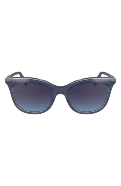 Longchamp 53mm Gradient Cat Eye Sunglasses In Avio/crystal