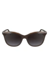 Longchamp 53mm Gradient Cat Eye Sunglasses In Brown/grey