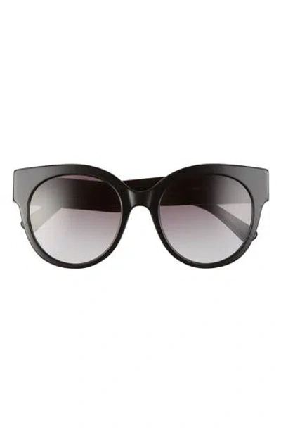 Longchamp 53mm Gradient Round Sunglasses In Black