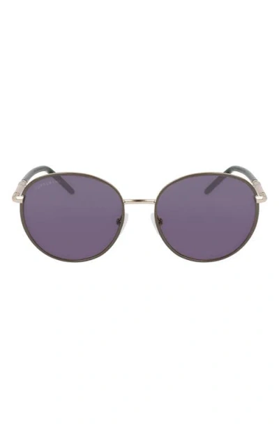 Longchamp 53mm Gradient Round Sunglasses In Gold/khaki