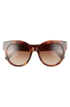 Longchamp 53mm Gradient Round Sunglasses In Brown