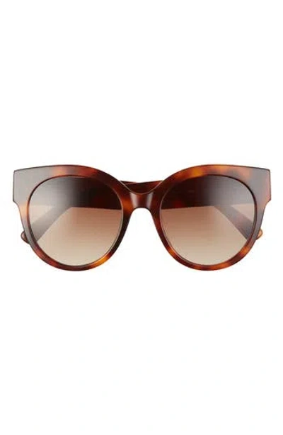Longchamp 53mm Gradient Round Sunglasses In Brown