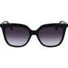 Longchamp 53mm Rectangular Sunglasses In Pink