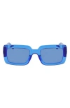 Longchamp 53mm Rectangular Sunglasses In Blue