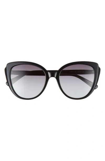 Longchamp 55mm Butterfly Sunglasses In Black/grey Gradient
