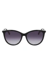 Longchamp 55mm Gradient Tea Cup Sunglasses In Black