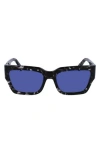 Longchamp 55mm Rectangular Sunglasses
