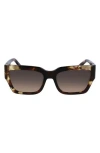 Longchamp 55mm Rectangular Sunglasses In Pink