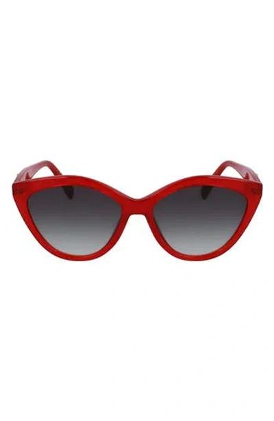 Longchamp 56mm Cat Eye Sunglasses In Red