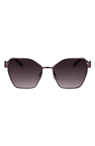 Longchamp 58mm Gradient Square Sunglasses In Brown