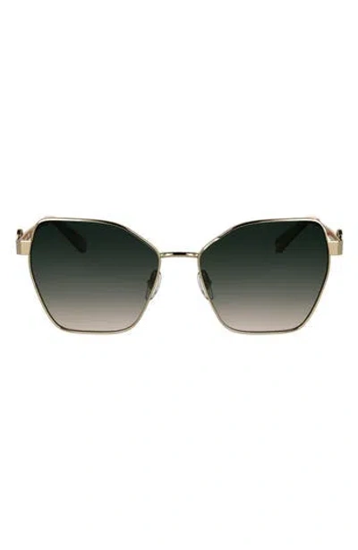Longchamp 58mm Gradient Square Sunglasses In Gold