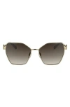 Longchamp 58mm Gradient Square Sunglasses In Gold