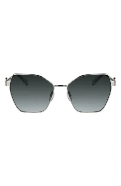 Longchamp 58mm Gradient Square Sunglasses In Gray